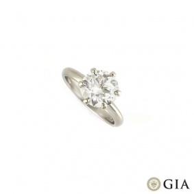 18k White Gold Round Brilliant Cut Diamond Ring 0.84ct G/VS1